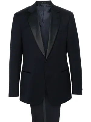 Giorgio Armani ピークドラペル ダブルスーツ | ブルー | FARFETCH JP