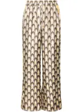 Lorena Antoniazzi high-waist palazzo silk trousers - White