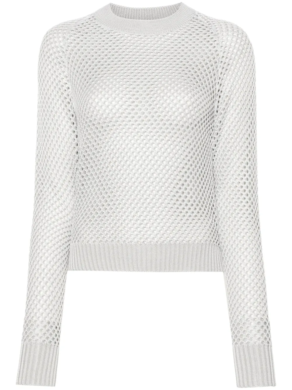 Fabiana Filippi Open-knit Jumper In Grey