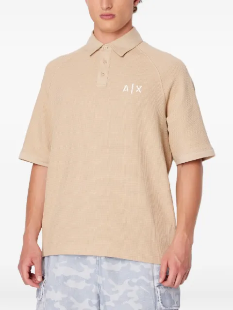 Armani Exchange Camisa polo de tricô waffle