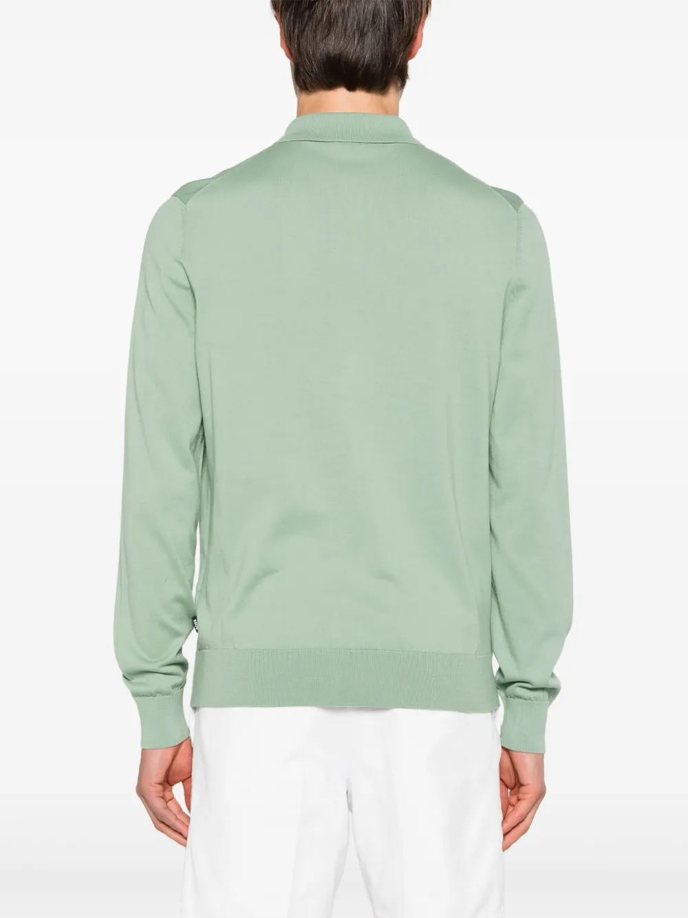 BOSS Poloshirt met lange mouwen Groen