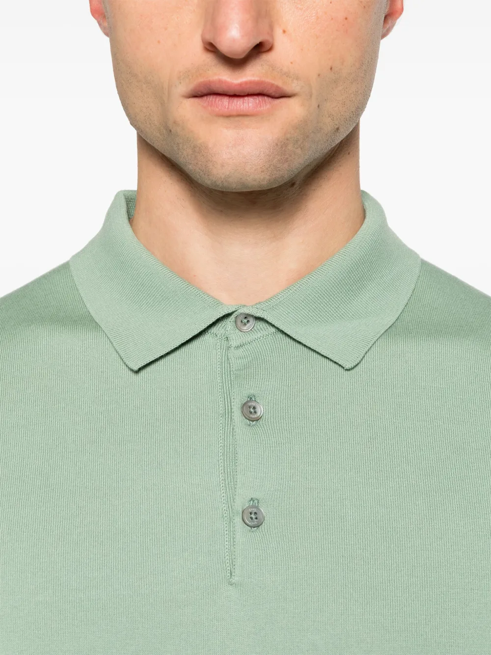 BOSS Poloshirt met lange mouwen Groen