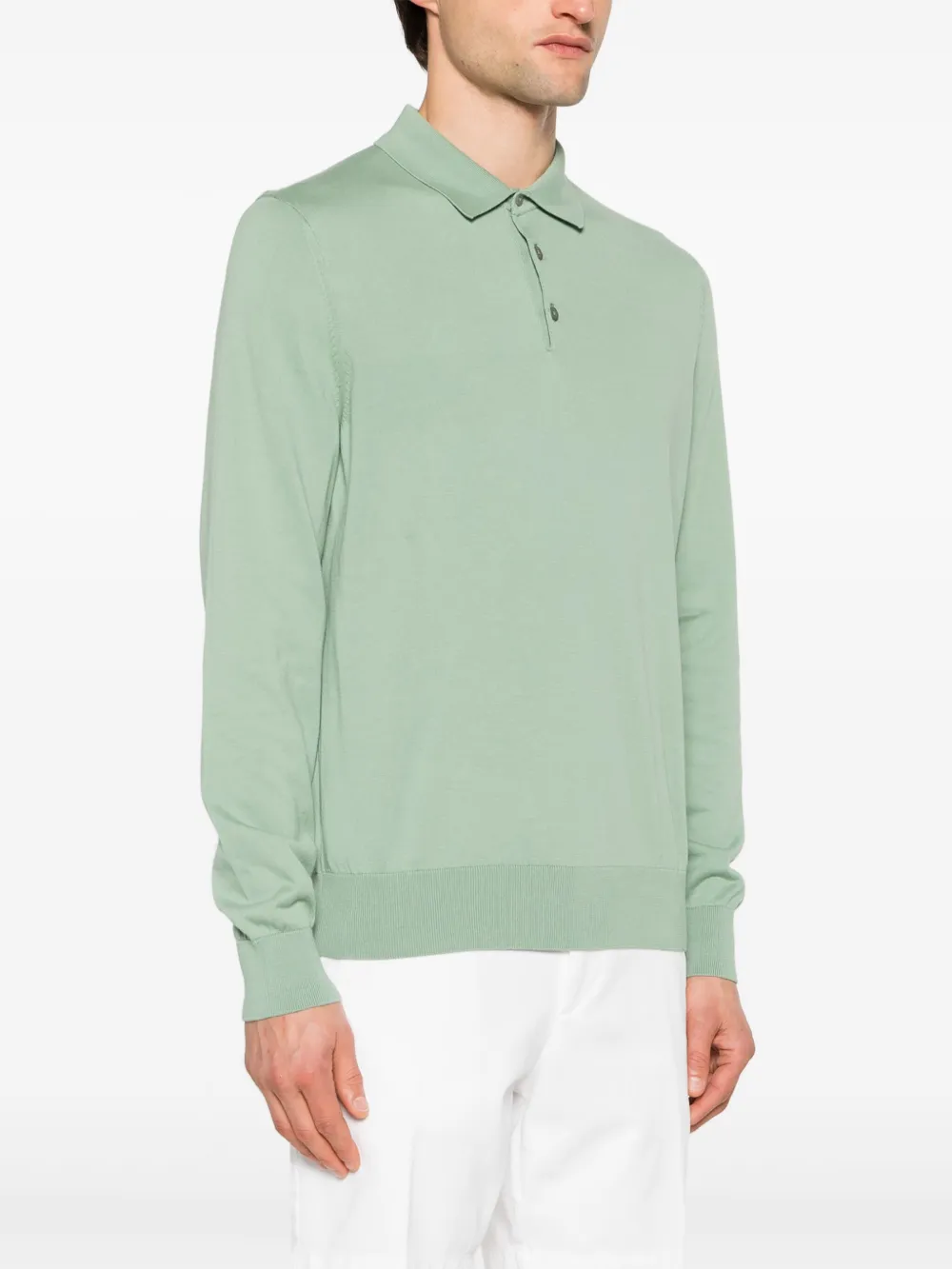 BOSS Poloshirt met lange mouwen Groen