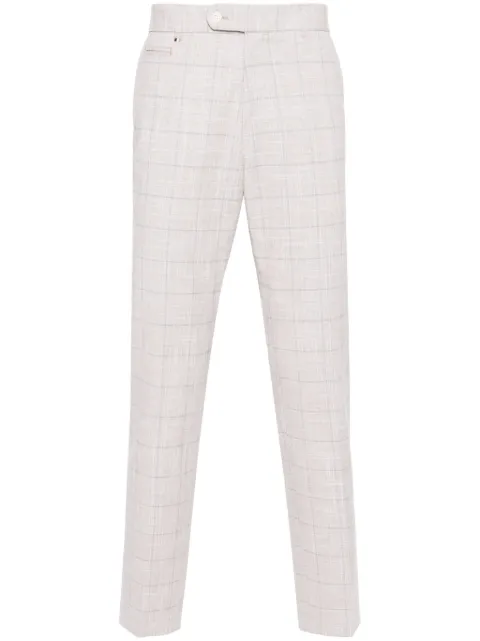 BOSS checked tailored trousers