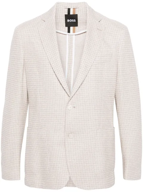 BOSS houndstooth single-breasted blazer