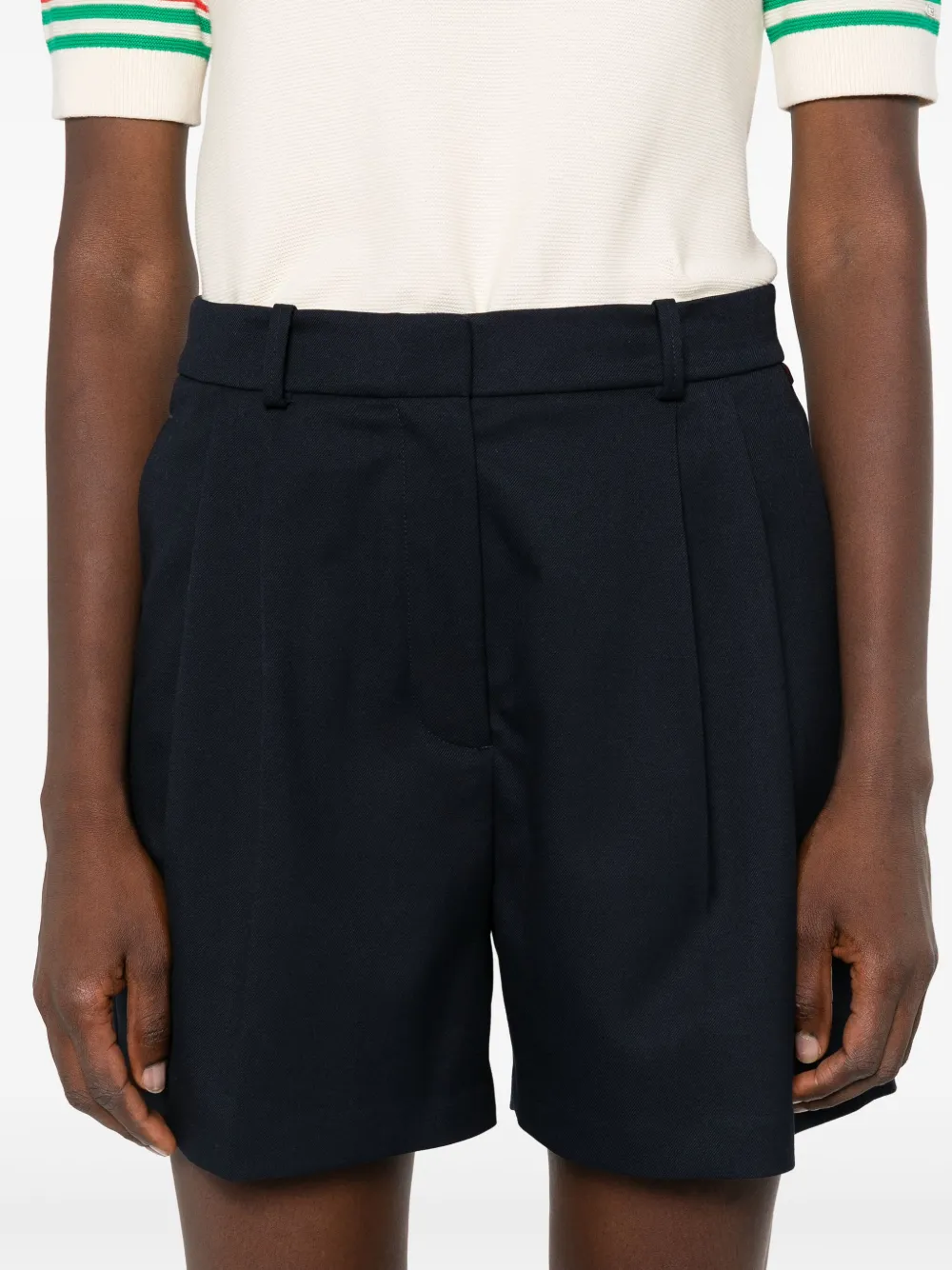 Tommy Hilfiger Geplooide shorts Blauw