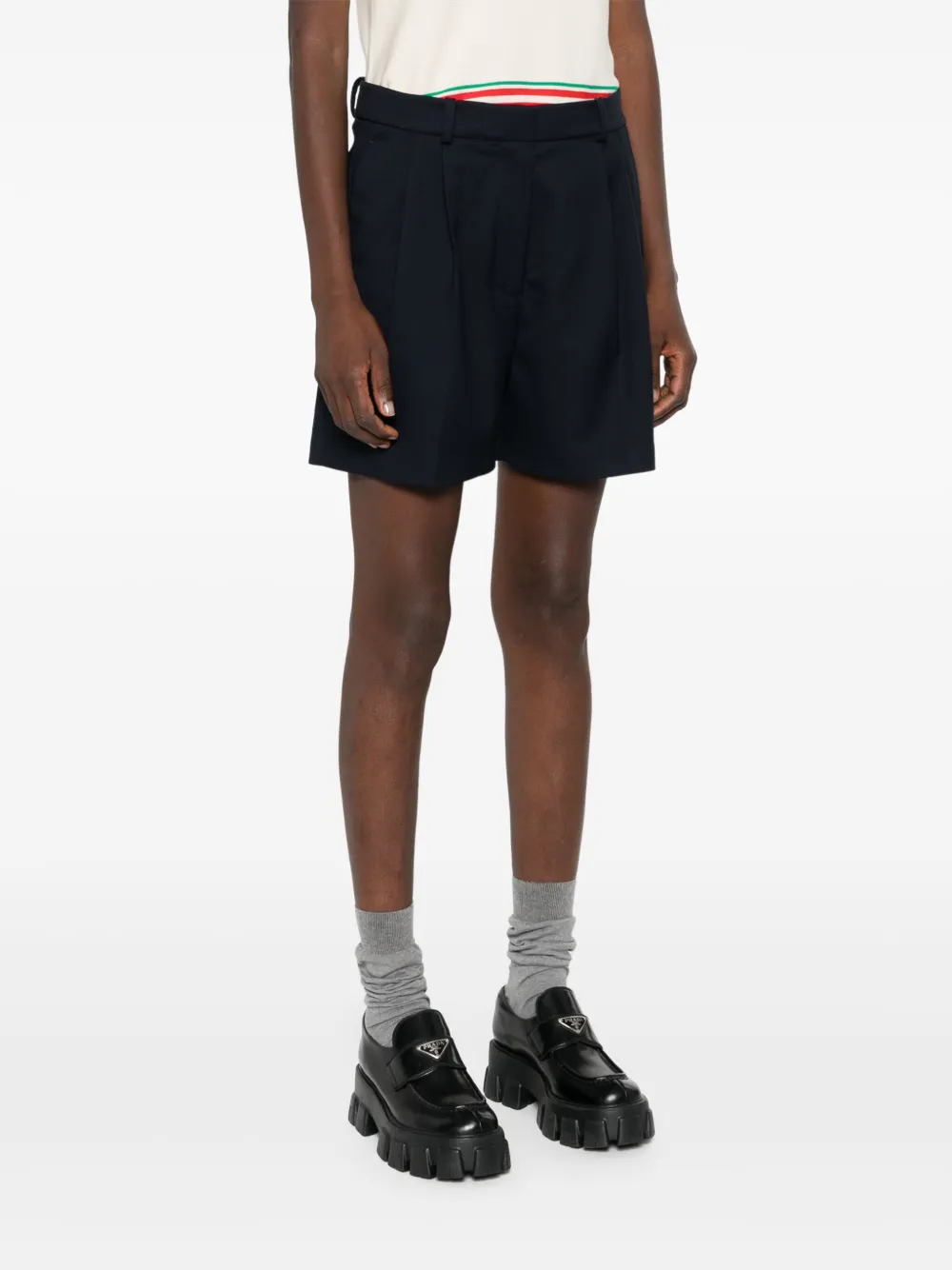 Tommy Hilfiger Geplooide shorts Blauw