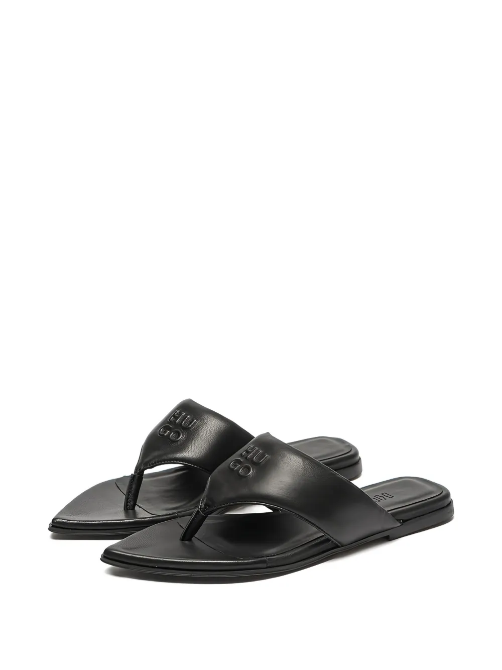 HUGO logo-embossed pointed-toe sandals | Flat Sandals | Image 2