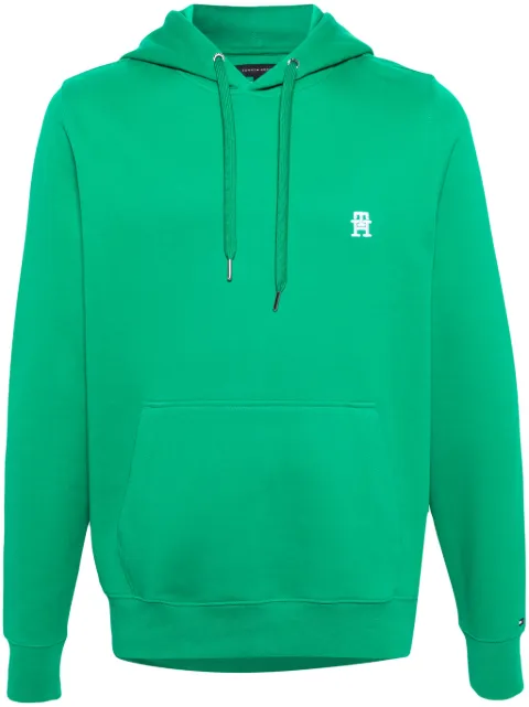Tommy Hilfiger logo-embroidered knitted hoodie