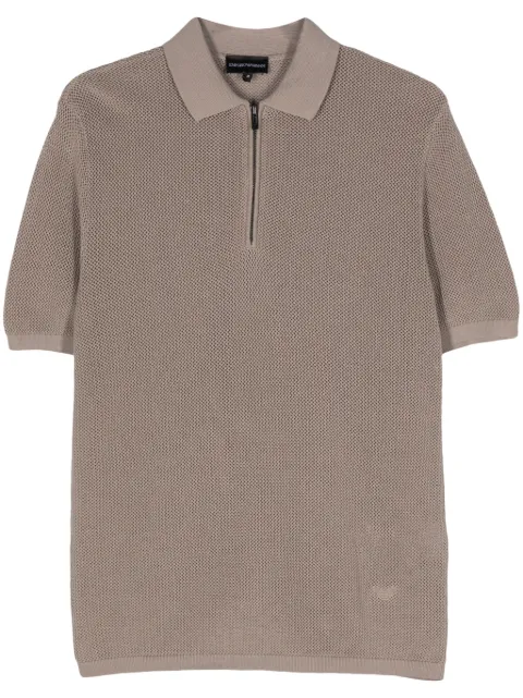 Emporio Armani open-knit polo shirt Men