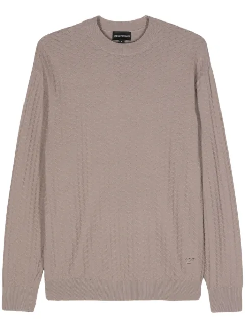 Emporio Armani 3D-knit cotton jumper