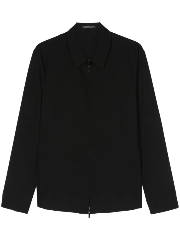 エンポリオアルマーニ　ブラック ジップアップジャケット Emporio Armani ジップアップ ジャケット | ブラック | FARFETCH JP