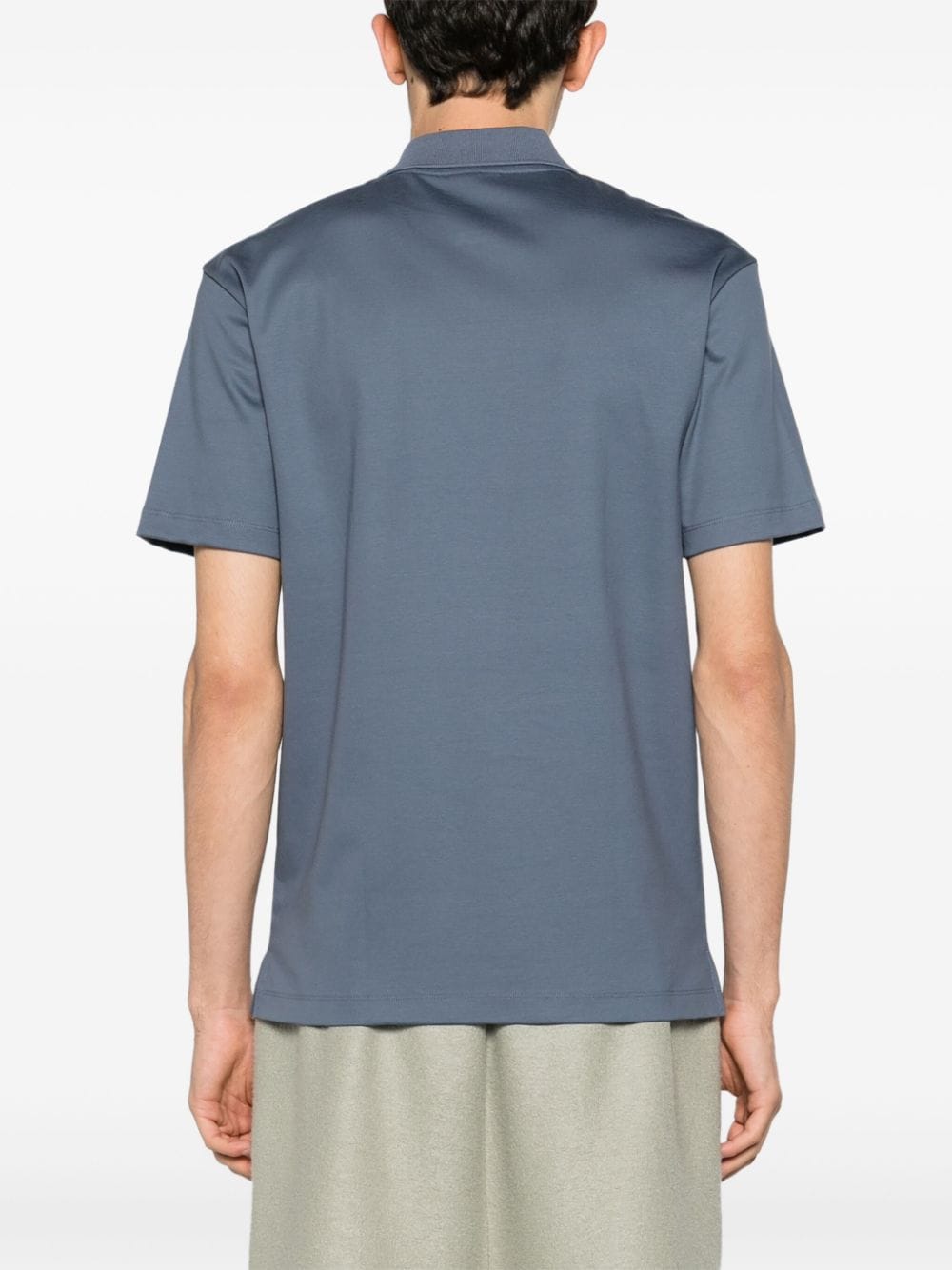 Shop Hugo Deabono Cotton Polo Shirt In Blue