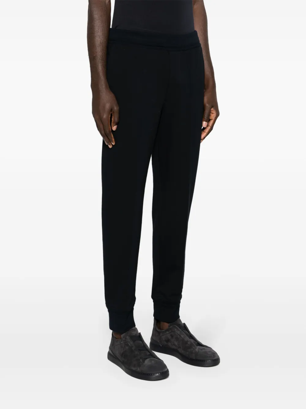 ZEGNA MID-RISE TAPERED TRACK TROUSERS