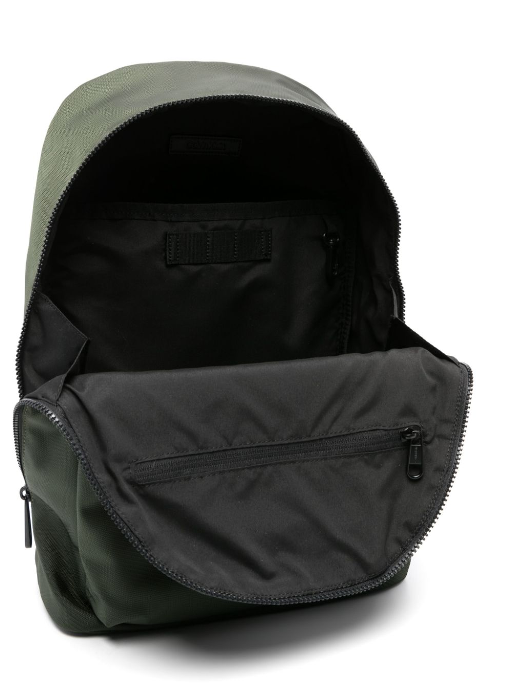 Shop Calvin Klein Logo-patch Laptop Backpack In Green