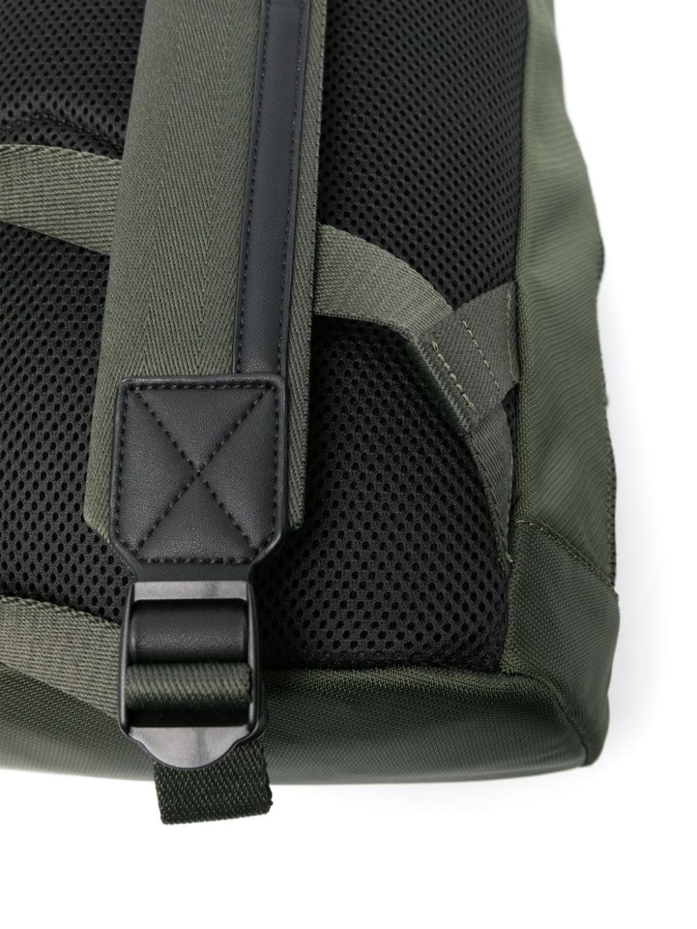 Shop Calvin Klein Logo-patch Laptop Backpack In Green