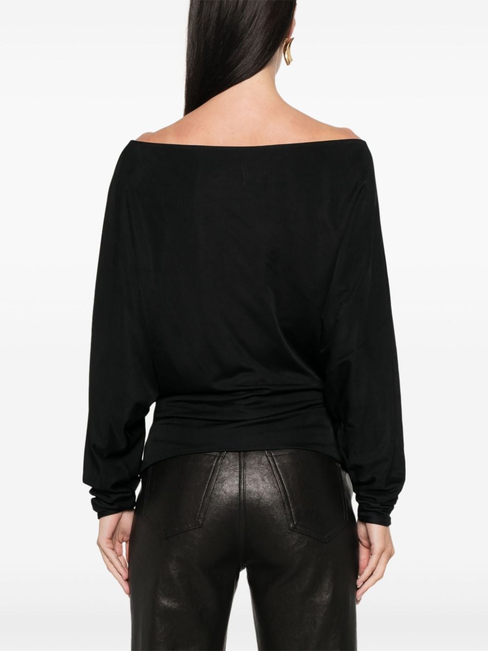 Shop Khaite Juno Dolman-sleeve Top In Black