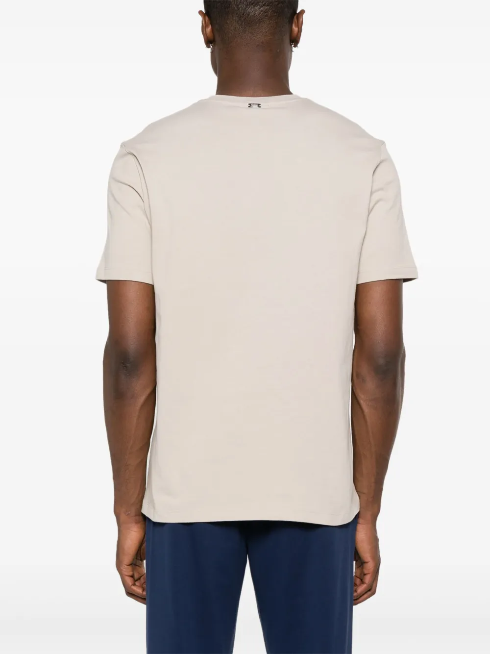 Herno T-shirt met geborduurd logo Beige