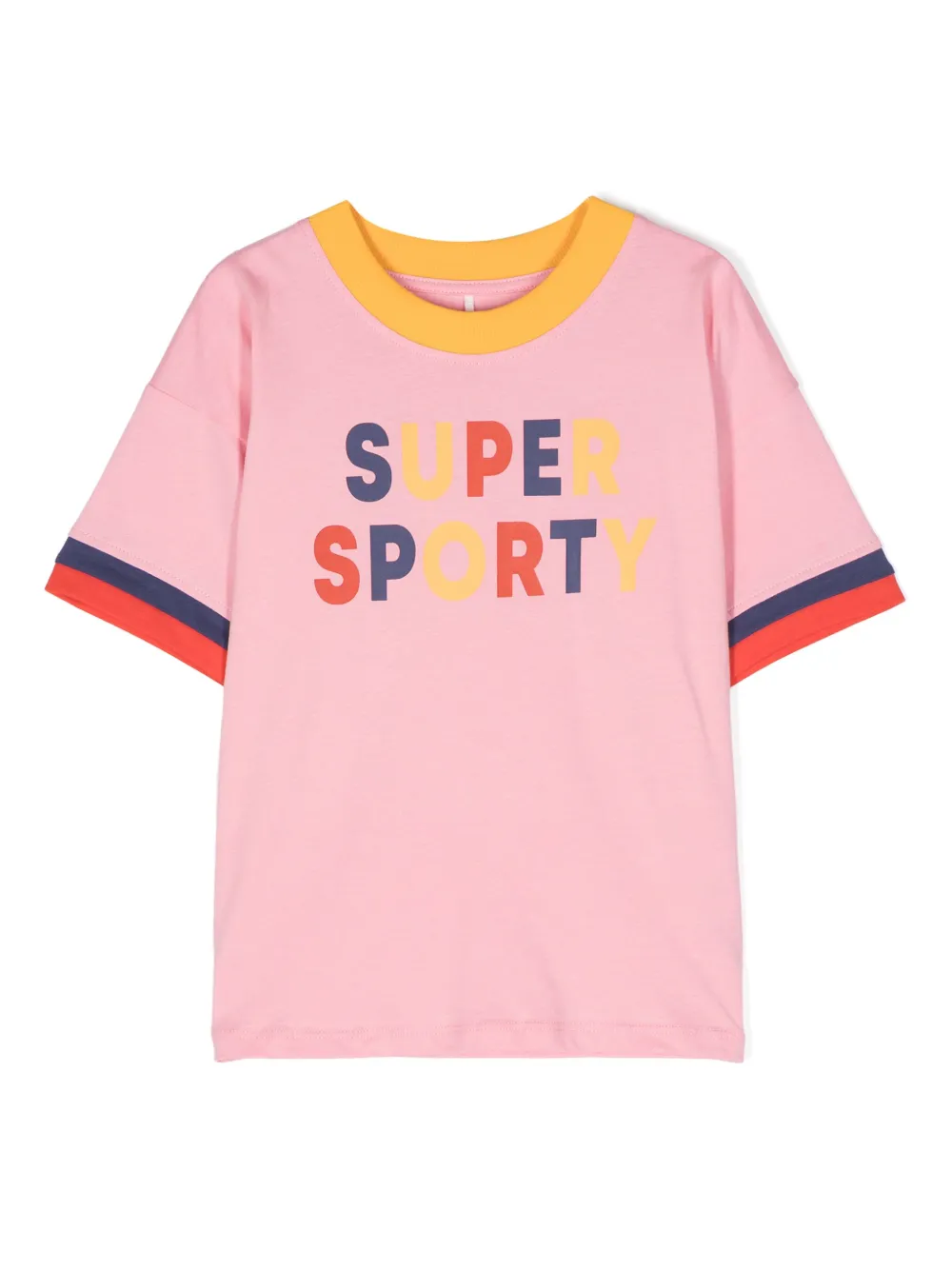 Mini Rodini Katoenen T-shirt met tekst Roze