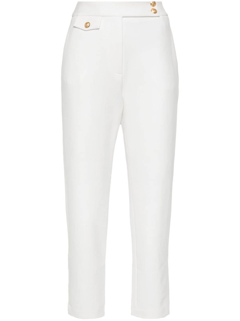 Veronica Beard Renzo slim-fit cropped trousers Wit