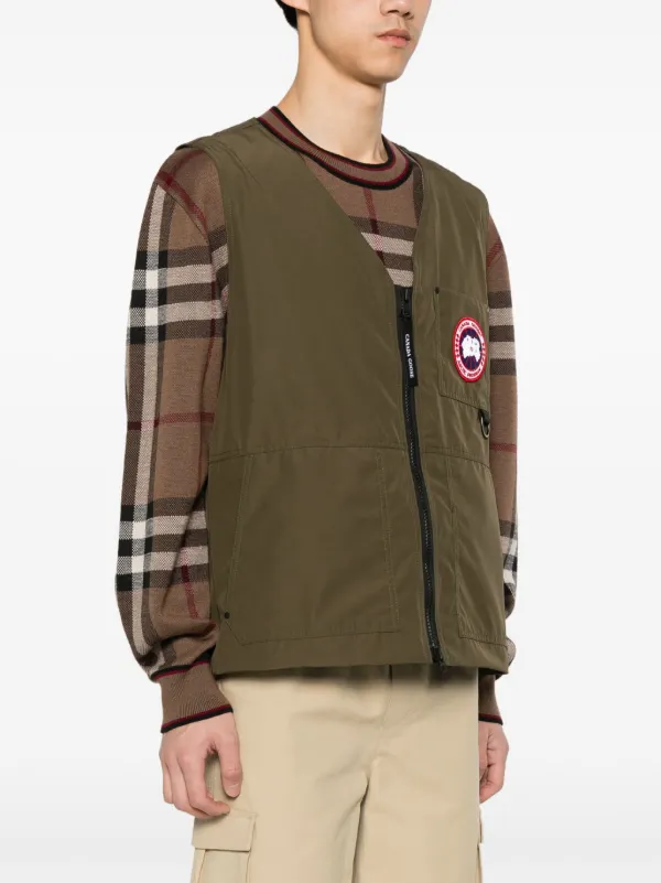 Canada Goose Canmore logo patch Gilet Green FARFETCH