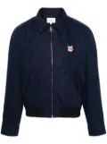 Maison Kitsuné fox head-patch shirt jacket - Blue