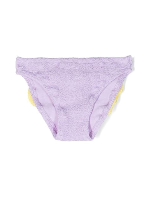 bow-detail crinkled bikini bottom