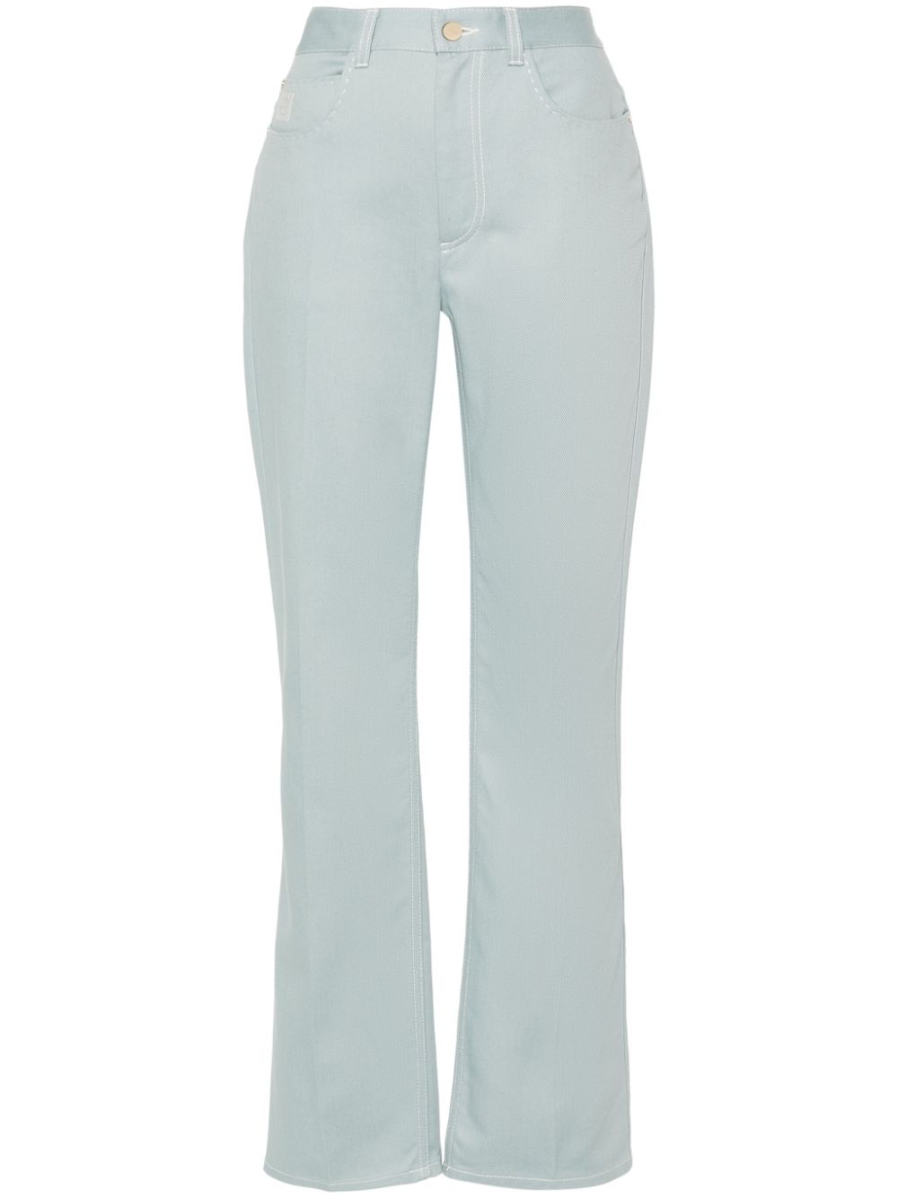 Fendi High-rise Straight-leg Jeans In Blue