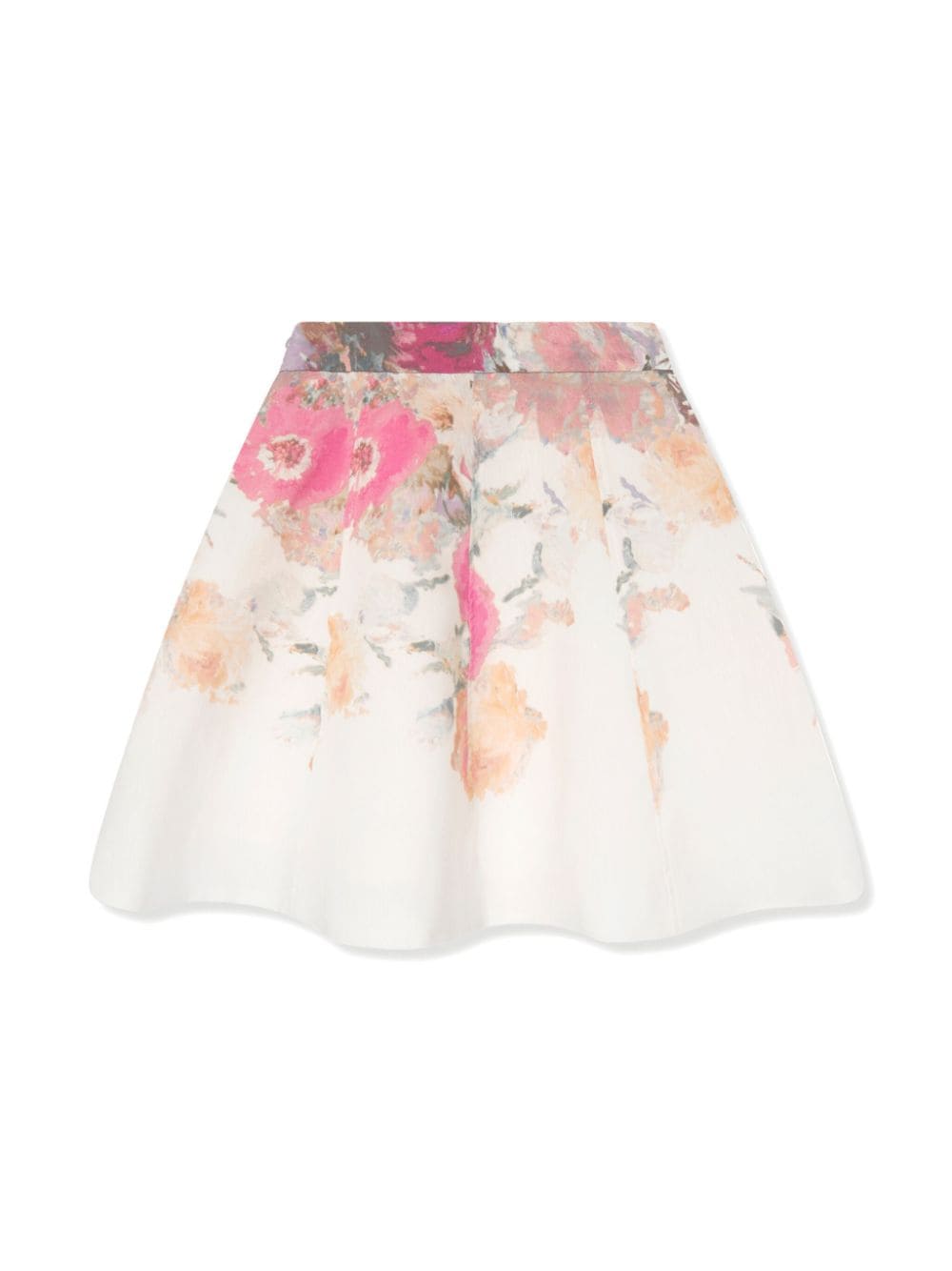 Shop Marchesa Couture Floral-print A-line Skirt In White