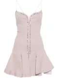 Ludovic de Saint Sernin Cleavage denim mini dress - Pink