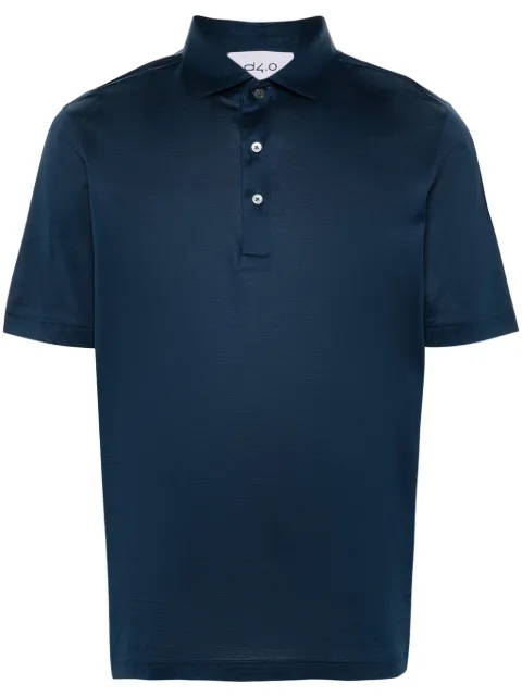 D4.0 short-sleeve cotton polo shirt