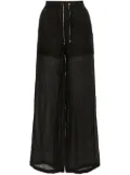 Lorena Antoniazzi semi-sheer straight-leg trousers - Black