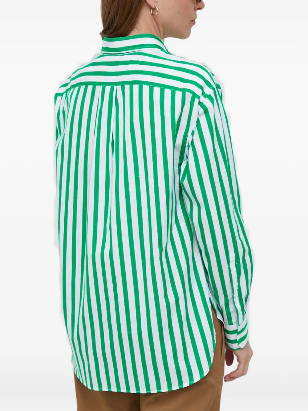 Polo Ralph Lauren Gestreepte top met borduurwerk Wit