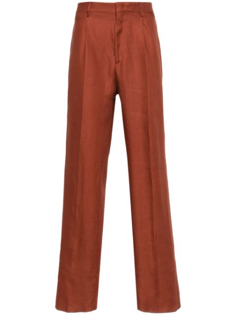 Tagliatore Martin linen tapered-leg trousers Men