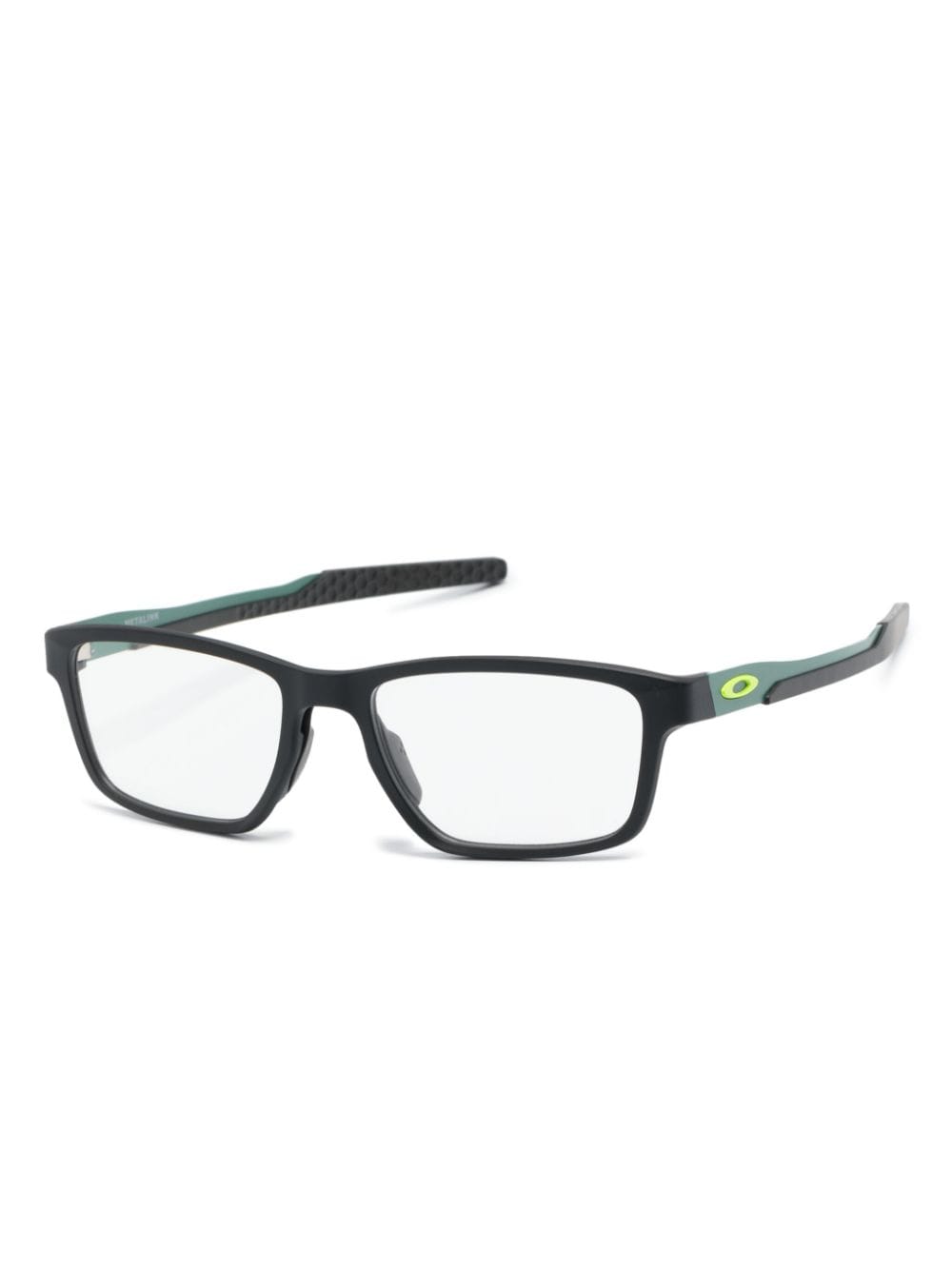 Shop Oakley Metalink Rectangle-frame Glasses In Black