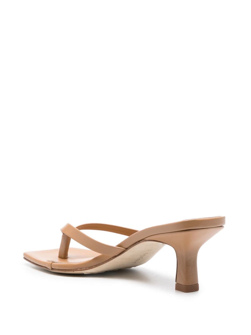 Shop Aeyde Wilma 55mm Leather Mules In Brown
