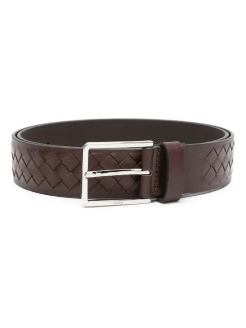 BOSS Cary woven leather belt