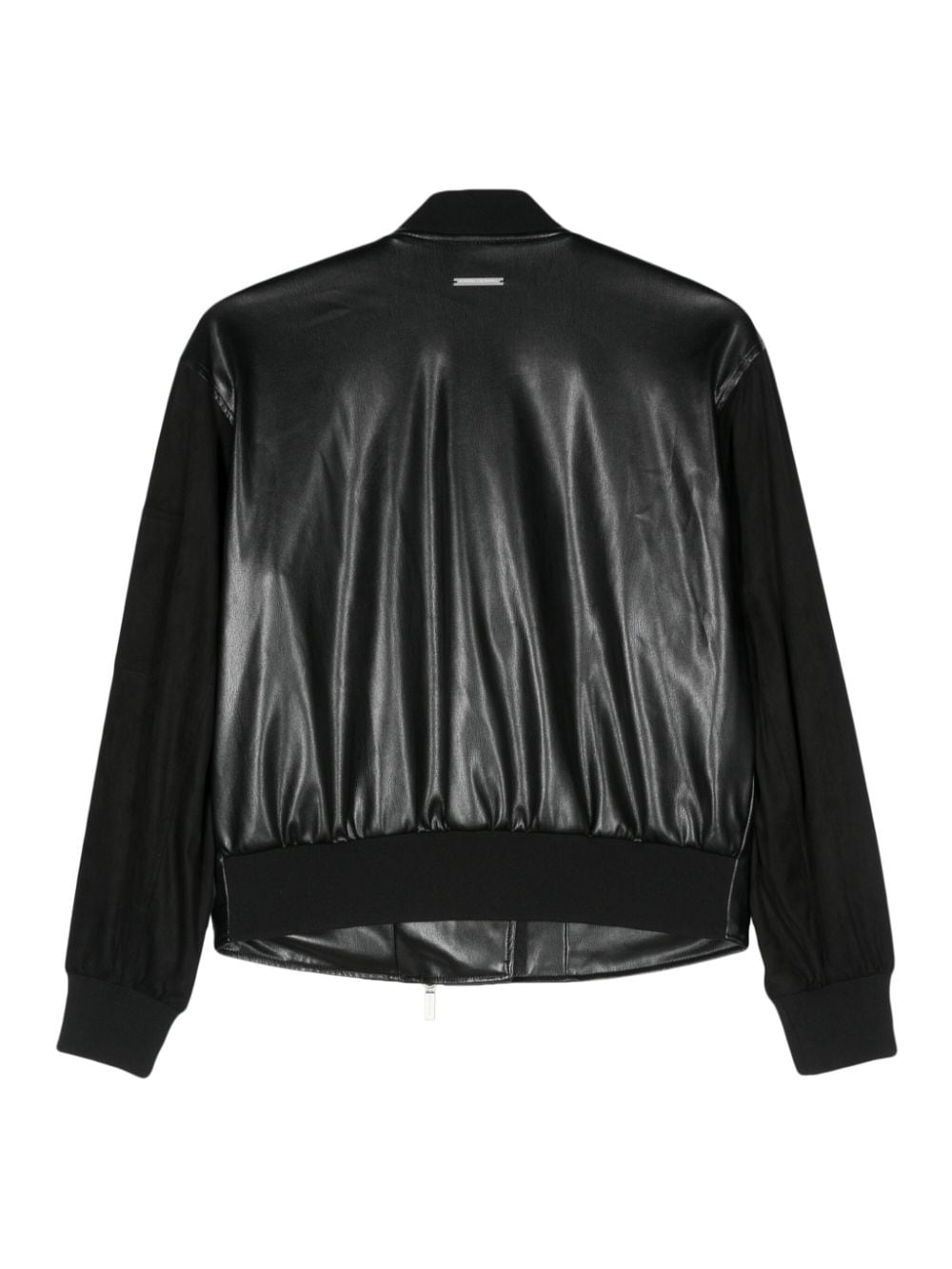 Shop Armani Exchange Contras-sleeves Bomber Jacket In 黑色