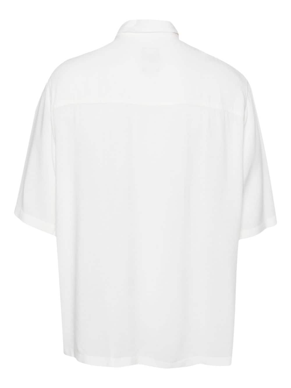 Shop Armani Exchange Short-sleeve Ripstop Shirt In White