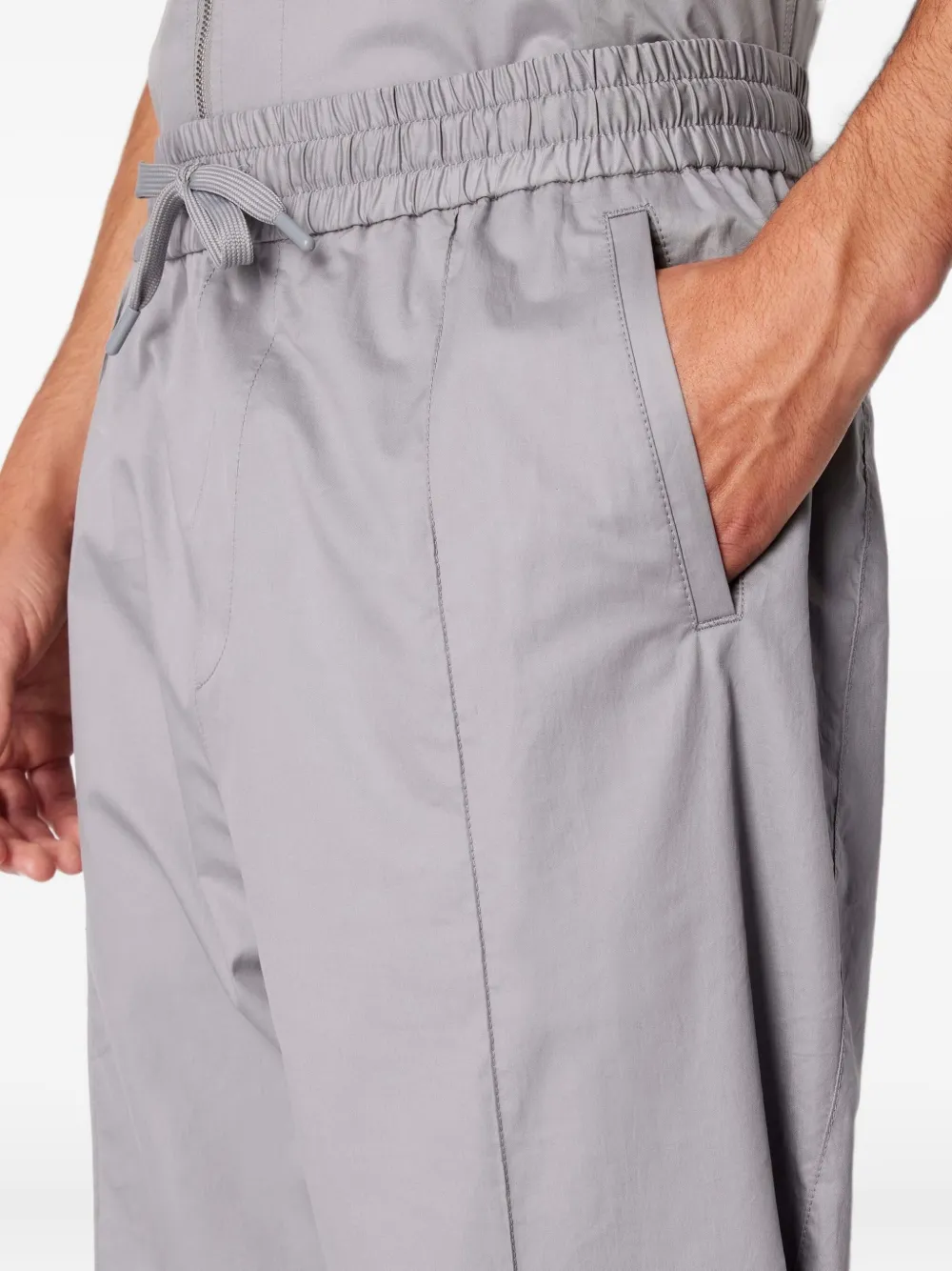 Armani Exchange Drawstring Cuffed Trousers In Gray