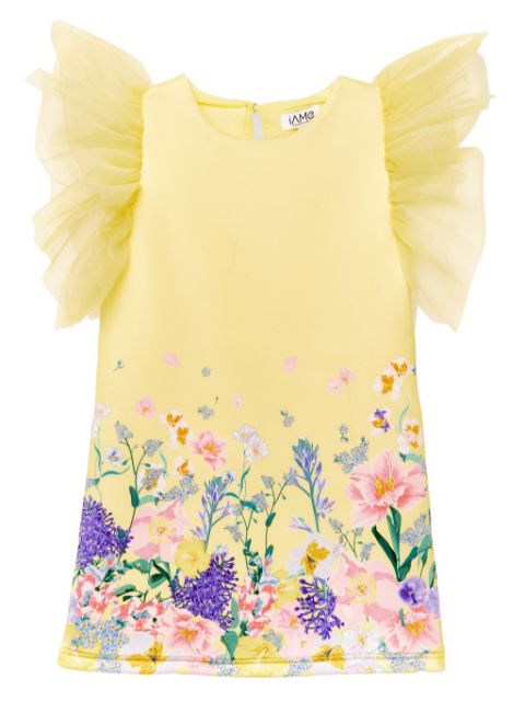 IAME floral-print scuba-jersey dress