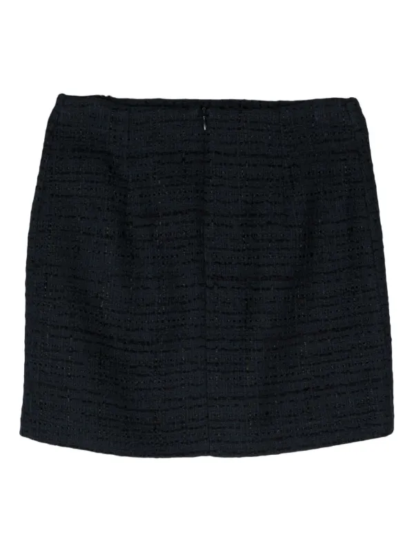 ミニスカート TAGLIATORE Tweed short skirt (MAY 160050 U 24E200 B1233) Tagliatore Tweed Short Skirt In Blue - 58% Off | Editorialist