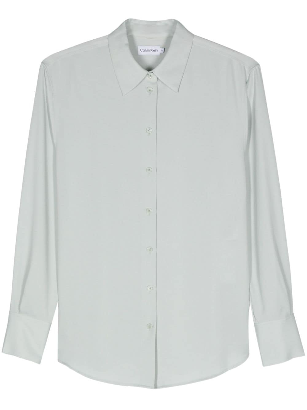 Calvin Klein Logo-appliqué Long-sleeve Shirt In White
