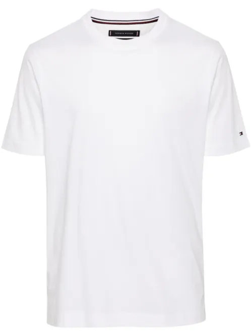 T-shirt en coton à logo brodé - Tommy Hilfiger - Modalova