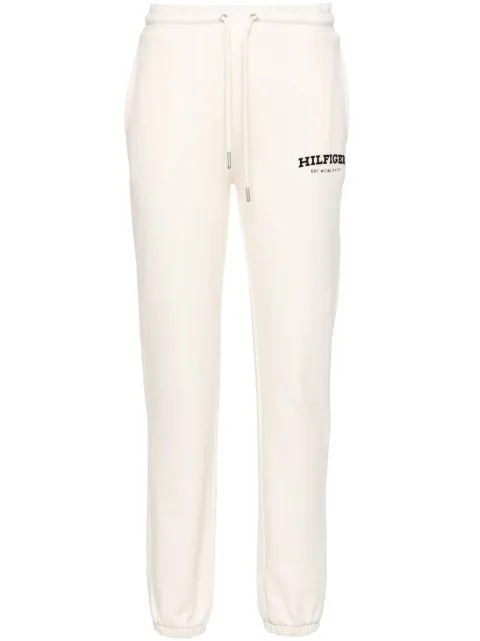 Tommy Hilfiger pantalones tapered con logo afelpado
