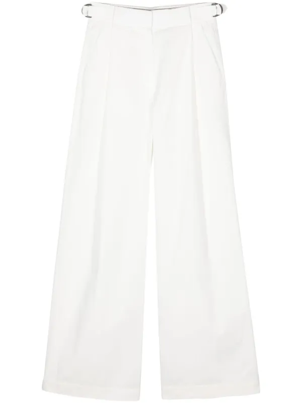 Emporio Armani High-waist Palazzo Pants in White