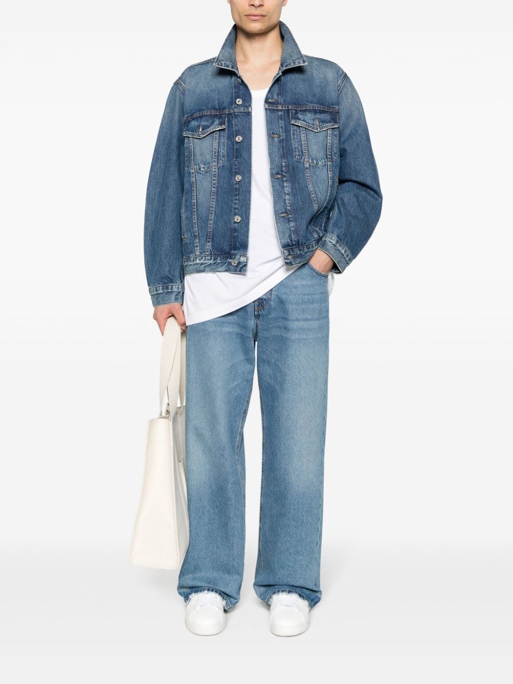 Shop Citizens Of Humanity Bamford Classic-collar Denim Jacket In Blue
