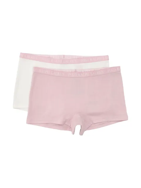 POLO RALPH LAUREN KIDS logo-waistband jersey shorts (pack of two)