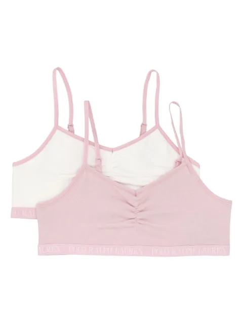 POLO RALPH LAUREN KIDS logo-underband stretch-cotton bralette