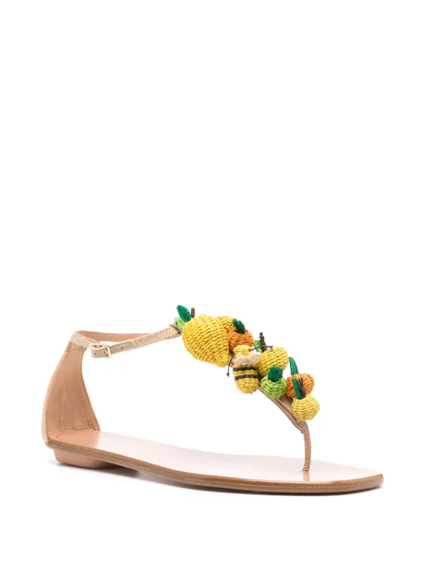 サンダル・ミュール AQUAZZURA SS25 PLAYA FLAT (PYAFLAS1 SKF MULTI) Tequila Sandal Flat MULTICOLOR Aquazzura@ Official